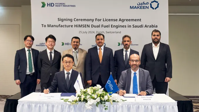 MAKEEN and HD Hyundai Heavy Industries Sign License Agreement to Manufacture HiMSEN Dual Fuel Engines in Saudi Arabia
